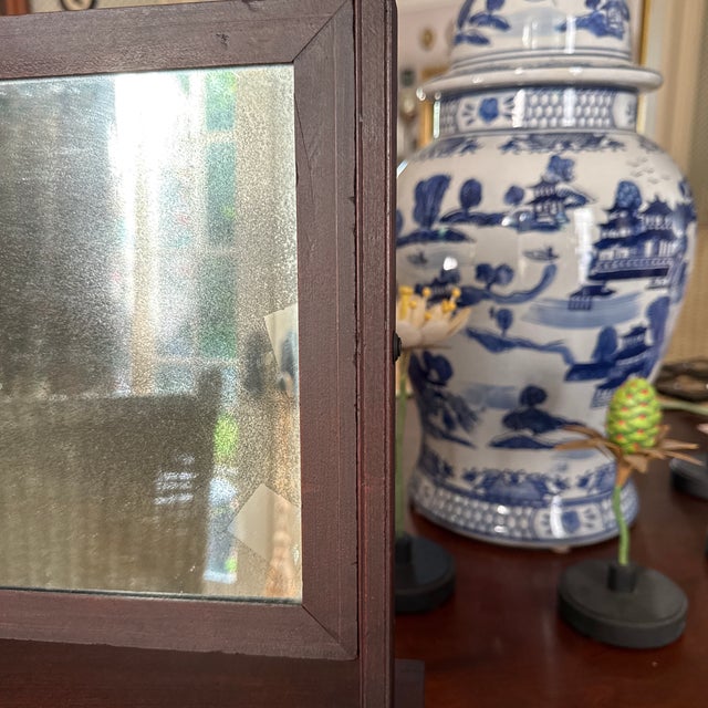 Early 19th Century Antique Mahogany Shaving Mirror For Sale - Image 5 of 10