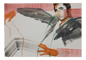 Anastasia Kurakina, Portrait of Man, Watercolor, 2019