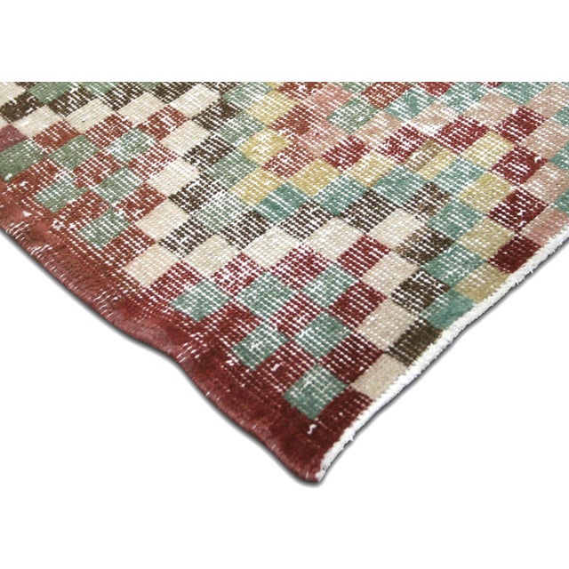 Mid-Century Modern 1960s Turkish Mid-Century-Modern Rug For Sale - Image 3 of 5