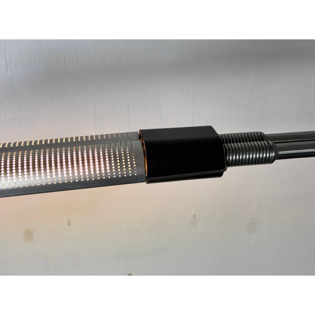 Italian Modernist Steel and Aluminum Floor Lamp by F.A. Porsche for Luci, 1980s For Sale - Image 10 of 17