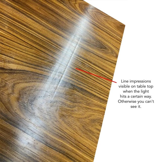 Long and Narrow Modern Minimalist Rosewood Dining Table For Sale - Image 11 of 13