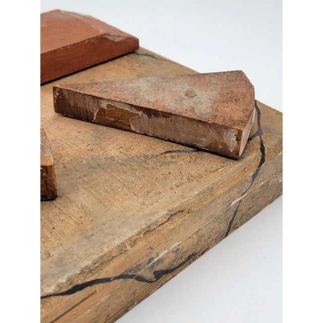 Antique 19th C One Of A Kind English & Continental Wooden Cheese Display Board. For Sale - Image 4 of 16