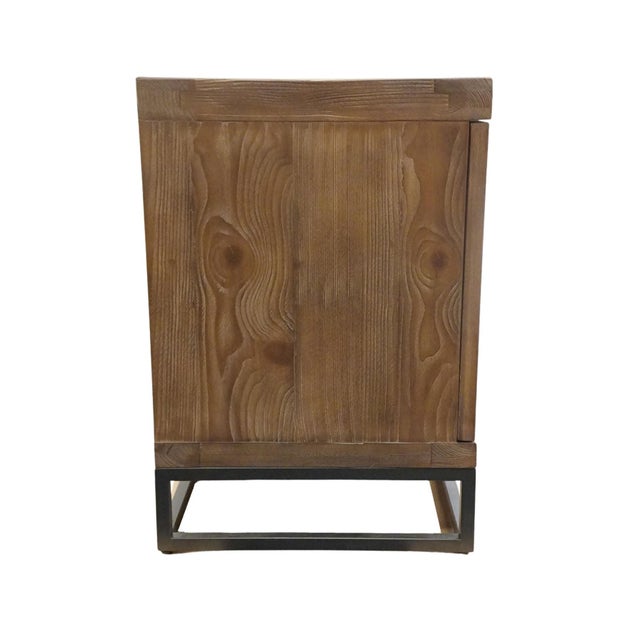 Pottery Barn Glazed Pine Contemporary Modern 66" Malcom Media Console 2662472 For Sale - Image 10 of 12