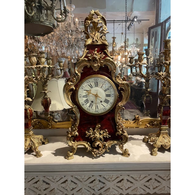 Metal 18th Century Tiffany & Co. Clock and Candelabra Set- 3 Pieces For Sale - Image 7 of 12