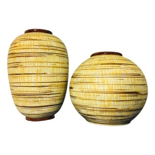 Art Deco Amphora Majolica Vases, 1920s, Set of 2 For Sale