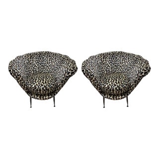 1950s Pair of Italian Modern Lounge Chairs For Sale