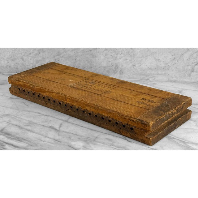 Early 20th Century Antique German 20-Row Wood Cigar Mold For Sale - Image 5 of 12