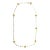 70s Chanel Vintage Orb Necklace Faux White Pearls Long 52" Yellow Tone Cross For Sale