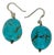 1980s Vintage Southwestern Navajo Faux Turquoise Nugget Pierced Dangle Drop Earrings - A Pair For Sale