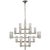 Sonnet Large Chandelier in Polished Nickel with Clear Glass Designer: Chapman & Myers Canopy: 6" Round Mounting: Chain...