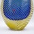 Blue Flattened Optical Twisted Vase with Yellow Twist For Sale - Image 11 of 13