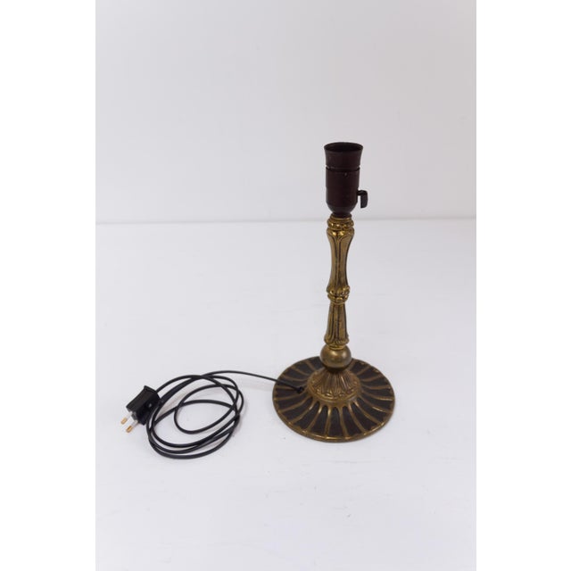 Danish Art Deco Brass Table Lamp, 1920s. Lovely and elegant table lamp base in cast brass with E27 socket. Rewired and...