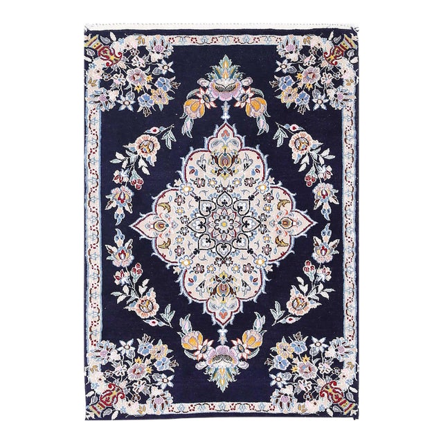 Pasargad Fine Hand Knotted Persian Silk & Wool Nain For Sale