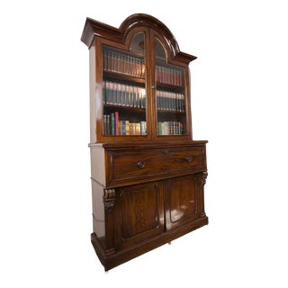 19th Century Bookcase with Secretary by Ludvík Filip For Sale