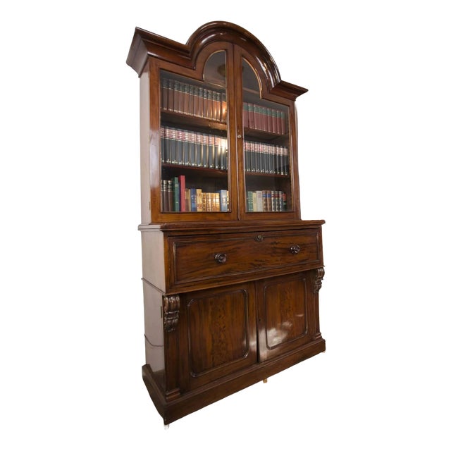 19th Century Bookcase with Secretary by Ludvík Filip For Sale