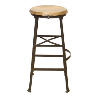 Depression Era Machine Shop Stool C.1930 For Sale