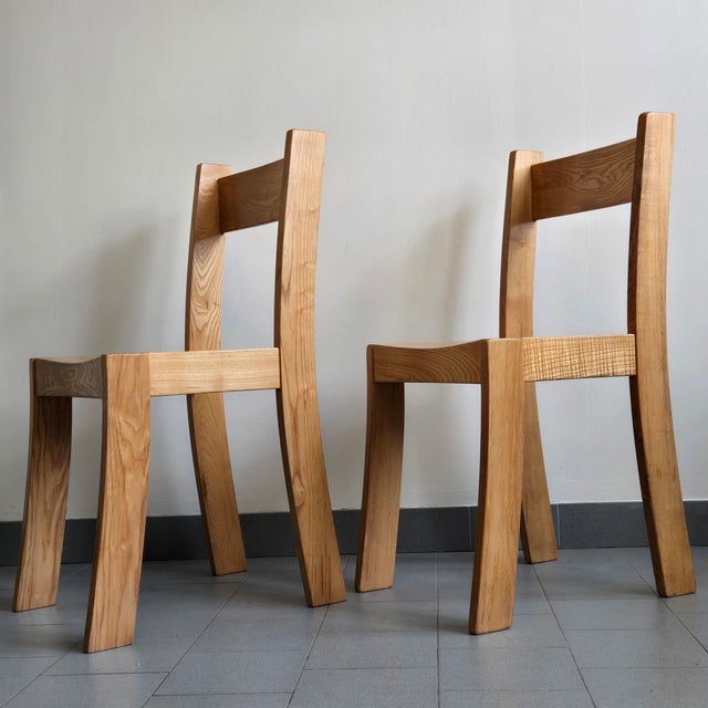 Set of Vintage Chairs in Elm, 1970s For Sale - Image 13 of 14