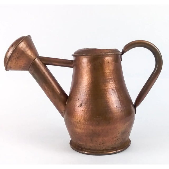 Nice large container which is perfect for dried flowers. Copper plating over tin makes this piece look much older than it...