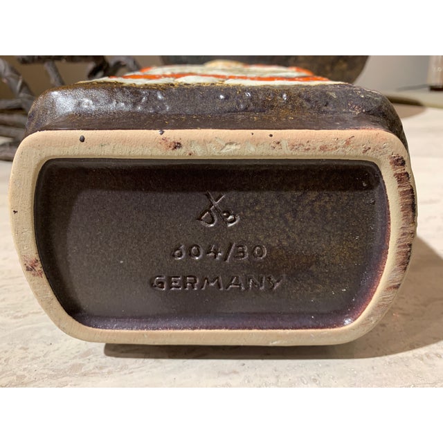 1960s Vintage German Pottery Vase For Sale - Image 5 of 7