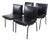 Vintage Zol Edition Chairs in Black Leatherette and Metal, 1950s, Set of 4 For Sale