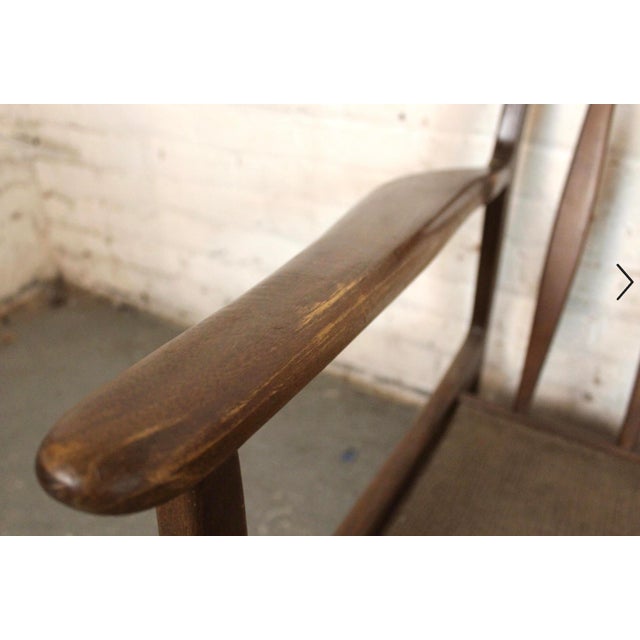 Mid-Century Three Seat Spindle Back Sofa For Sale - Image 10 of 13