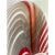 Abstarct Vase in Milky-White Murano Style Glass with Red and Beige Reeds by Simoeng For Sale - Image 4 of 6