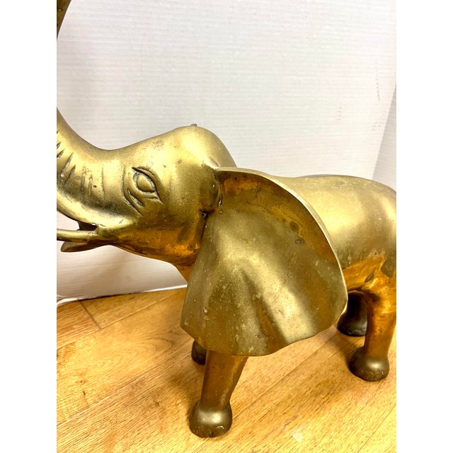 Large Mid Century Brass Elephant Sculpture Statue Chairish