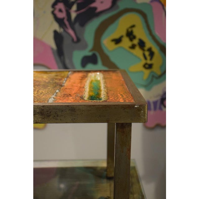 Ceramic Coffee Table in Lava Stone by Robert and Jean Cloutier Frères, 1950s For Sale - Image 10 of 18