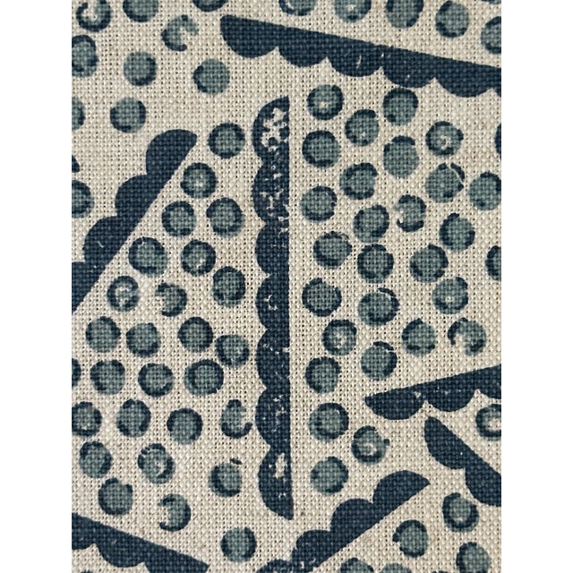 Rapture & Wright Pablo's Polka Linen Blend Fabric Indigo 3 1/2 For Sale In Raleigh - Image 6 of 6