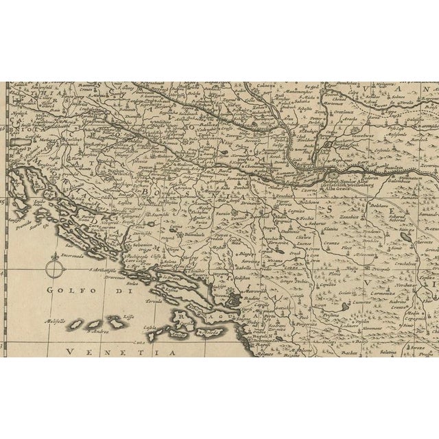 Large Map of the Habsburgottoman War by Aeg, 1729 For Sale - Image 4 of 11