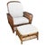 1980s Stick Reed Rattan Sofa & Chair Living Room Set W/ Overstuffed Cushions For Sale - Image 12 of 12