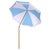 Gallo 6.5 Ft Beach Fringed Umbrella, Baby Blue Cabana Stripe For Sale In Philadelphia - Image 6 of 8