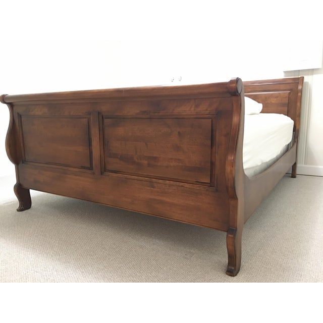 Ethan Allen Vintage French Country Sleigh Bed Chairish