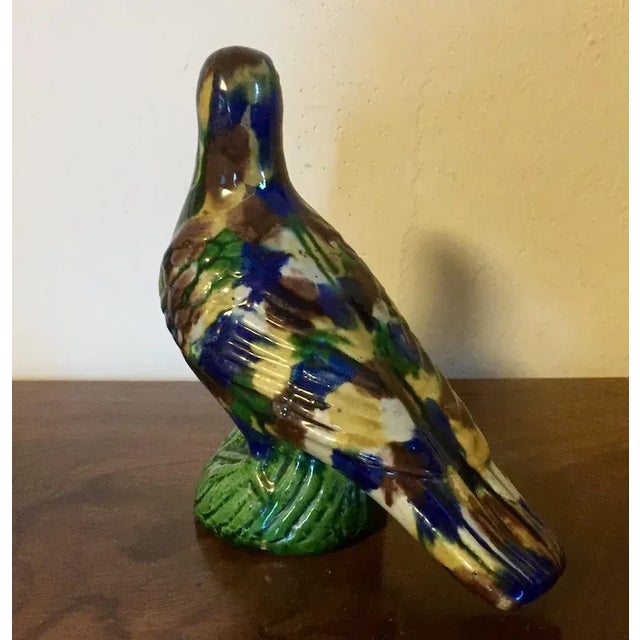 Antique 19th Century Chinese Porcelain Glazed Bird Figure For Sale - Image 4 of 11