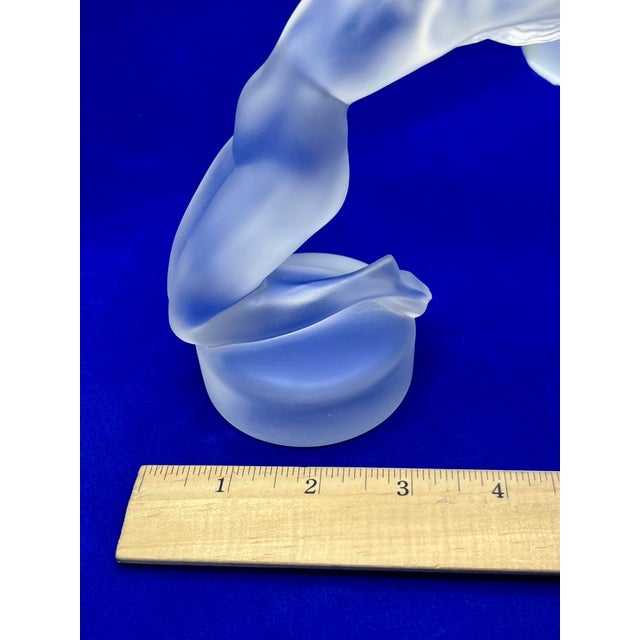 Vintage Lalique France Frosted Crystal "Chrysis" Nude Woman Figurine Signed For Sale - Image 9 of 9