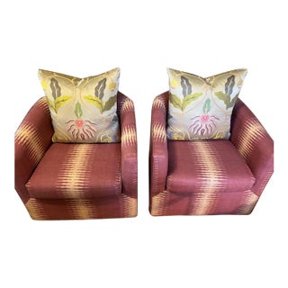 Pair of Vintage Clarence House Miranda Pillow Covers For Sale