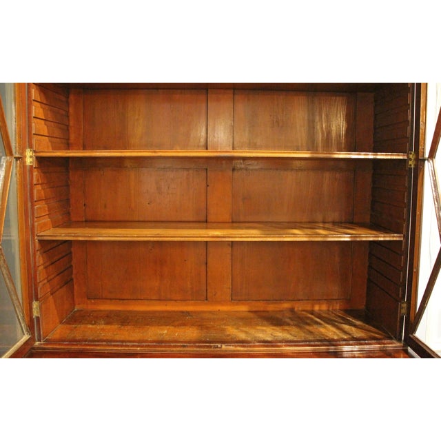 Circa 1815 English Regency Secretaire Bookcase Cabinet For Sale - Image 10 of 10