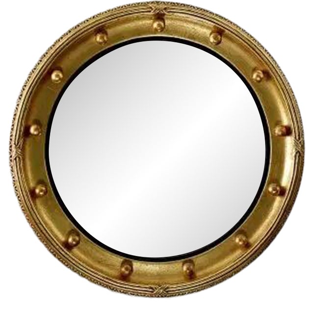 Friedman Brothers Bayshore Mirror in Classic Gold - 24" For Sale