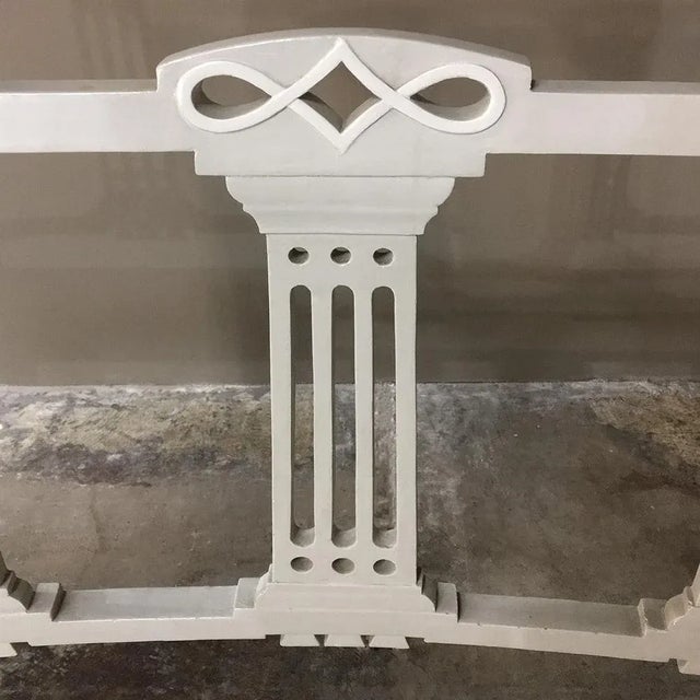 19th Century Swedish Louis XVI Painted & Caned Sofa For Sale - Image 9 of 12