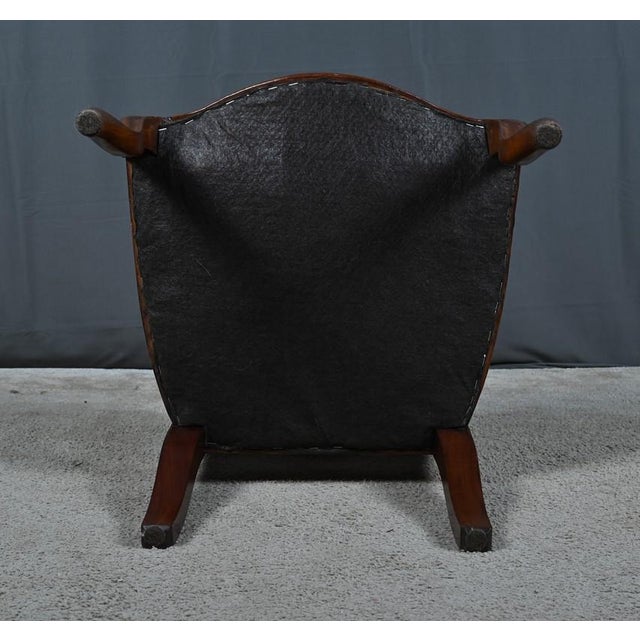 Napoleon III Wet Nurses Chair in Mahogany For Sale - Image 13 of 15