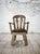 Dutch Brutalist Oak Armchair with Leather Seat, 1970s For Sale - Image 9 of 16