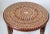 19th C. Anglo Indian Mughal Teak Bone Inlaid Round Side Table For Sale - Image 4 of 12