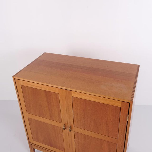 Mahogany Cabinet Module with Brass Handles by Christian Hvidt for Søborg Møbelfabrik, 1960s For Sale - Image 3 of 13