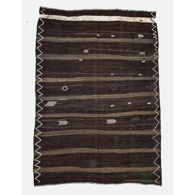 Textile Vintage Turkish Kilim Rug-6'4'x8'11" For Sale - Image 7 of 7