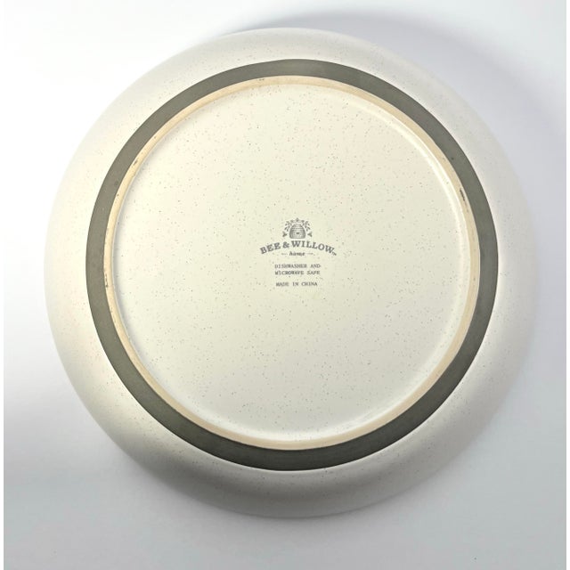 2020s Bee & Willow “Milbrook, White” Large Round Ceramic Serving Bowl For Sale - Image 5 of 5