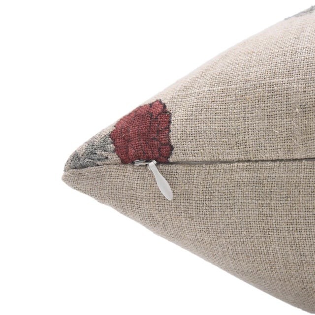 Art Deco Handcrafted Floral Design Pillow Cover –26x26 Inch Swadesh For Sale - Image 3 of 5