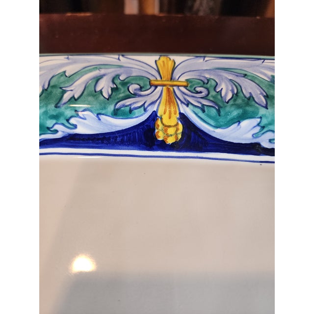 2000 - 2009 Beautiful Vintage Deruta Ceramic Platter For Sale - Image 5 of 8