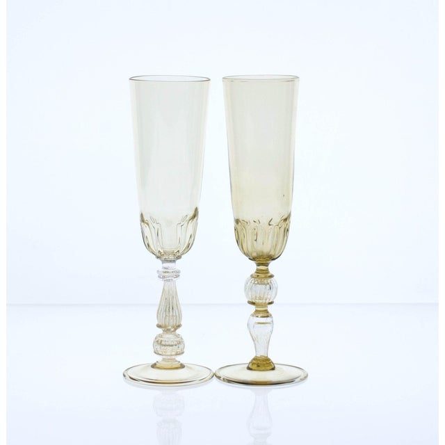 Champagne Flutes by Cenedese, Set of 6 For Sale - Image 18 of 18