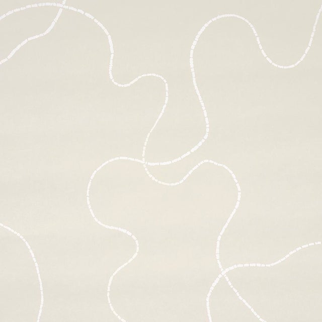 Schumacher Sample - Schumacher x Backdrop Turini Wallpaper in Light Beige For Sale - Image 4 of 4