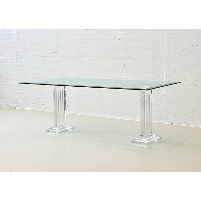 Glass Table in Acrylic Glass by Fabianart, 1980s For Sale - Image 9 of 18